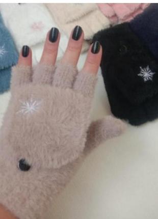 Перчатки без пальців рукавички мітинки2 фото