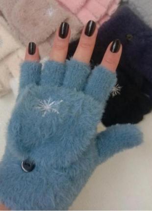 Перчатки без пальців рукавички мітинки4 фото