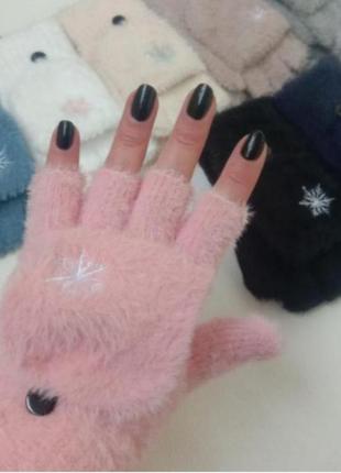 Перчатки без пальців рукавички мітинки5 фото