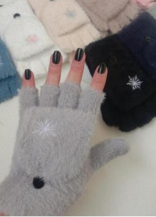 Перчатки без пальців рукавички мітинки6 фото