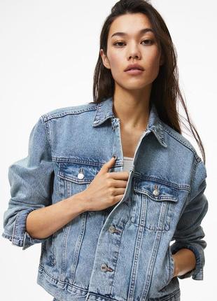 Женский джинсовый пиджак h&m