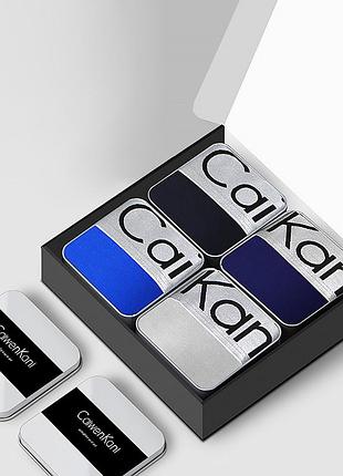 Набор трусов мужских боксеров caiwen kani m в подарочной коробке из 4 шт 5шт