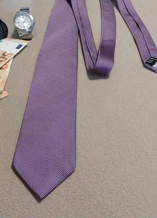 Качественный стильный брендовый галстук 100% шелк