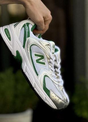 Хіт кроссовки new balance 530 white - green - silver