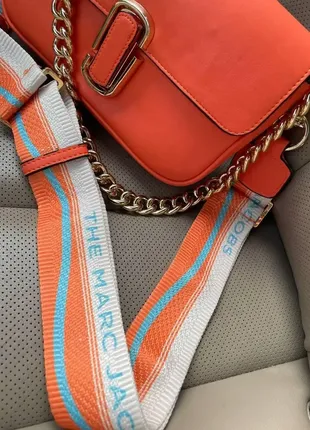 Жіноча сумка клатч у стилі marc jacobs помаранчева the colorblock  марк джейкобс2 фото