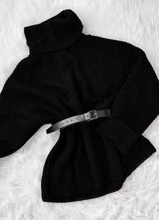 Теплый удлиненный свитер из ангоры вязка с поясом горловину свободного кроя удлиненный теплый зимний оверсайз1 фото