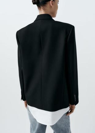 Блейзер із контрастним бавовняним низом5 фото