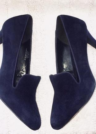 👠 тёмно-синие туфли из натуральной замши от мarks & spencer.  #12 фото