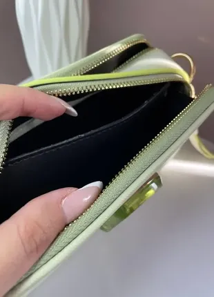 Сумка клатч  в стиле marc jacobs logo light green салатная марк джейкобс3 фото