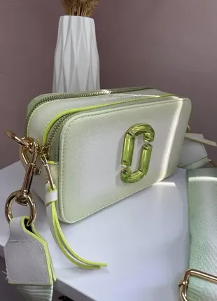 Сумка клатч  в стиле marc jacobs logo light green салатная марк джейкобс5 фото