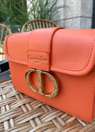 Женская сумка в стиле dior 30 montaigne orange маленькая сумка на плечо красивая2 фото