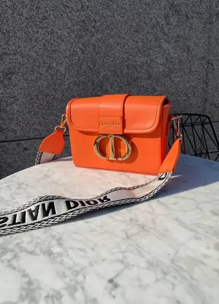 Женская сумка в стиле dior 30 montaigne orange маленькая сумка на плечо красивая5 фото