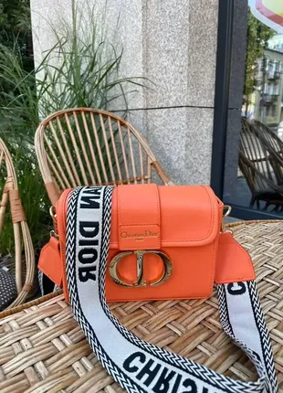 Жіноча сумка в стилі dior 30 montaigne orange маленька сумка на плече красива8 фото