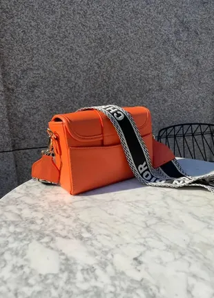 Женская сумка в стиле dior 30 montaigne orange маленькая сумка на плечо красивая7 фото