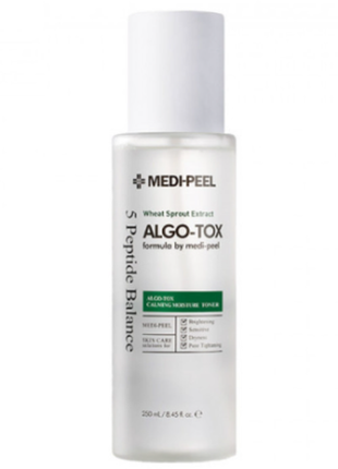 Успокаивающий тонер medi-peel algo-tox calming moisture toner 250 ml1 фото