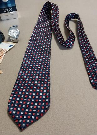 Качественный стильный брендовый галстук italian ailk marks &amp; spencer