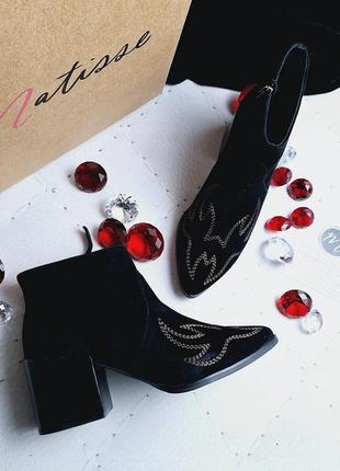 Matisse оригинал череи замшевые ботинки на каблуке