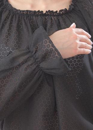 Красивая женская черная блузка3 фото