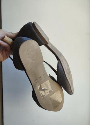 Туфли босоножки балетки с острым носком серые2 фото