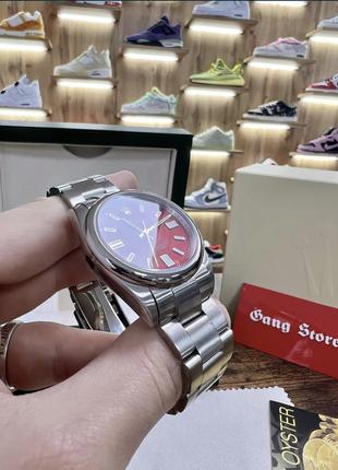 Годинник rolex oyster perpetual 39mm “red”8 фото