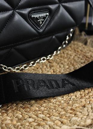 Сумка prada re-nylon padded shoulder black6 фото