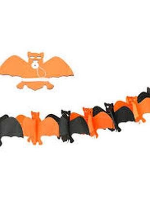 🎃 гірлянда 3d паперова декоративна кажан halloween на хололоуїн2 фото
