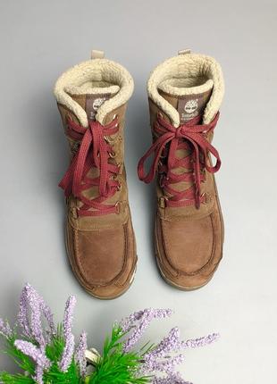 Timberland waterproof кожаные утепленные зимние водонепроницаемые ботинки на мембране коричневые тимберленд zara nike puma adidas на овчине 41 425 фото