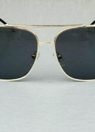 Dolce & gabbana очки мужские солнцезащитные черные в золотой металлической оправе3 фото