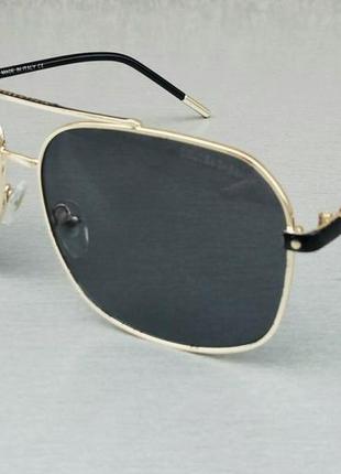 Dolce & gabbana очки мужские солнцезащитные черные в золотой металлической оправе4 фото