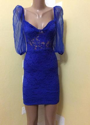 Плаття жіноче р.44-46 коротке гіпюр трикотажне