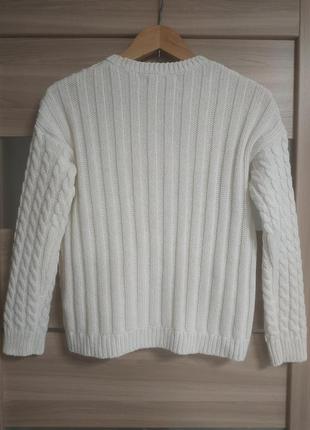 Стильний базовий светр молочного кольору4 фото