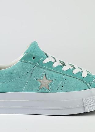 Кеды женские converse one star, голубые (конверс, конверсы, кроссовки)1 фото