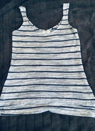 Стильная полосатая майка маечка тельняшка летняя в полоску морская