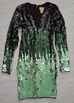 Вечернее облегающее платье мини h&amp;m в пайетки.