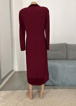 Классическое винтажное миди платье с оксамитом No4489 фото