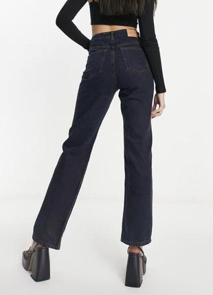 Трендові прямі джинси weekday rowe чорного кольору2 фото