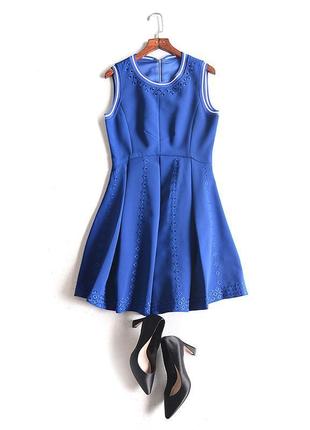 Платье женское мини цвет синий электрик2 фото
