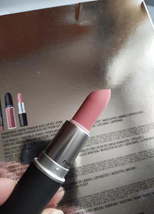 Помада mac powder kiss lipstick slush now3 фото