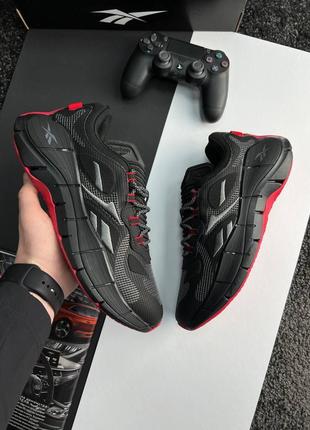 Чоловічі кросівки suwak reebok zig kinetica black red рибок зиг кинетика