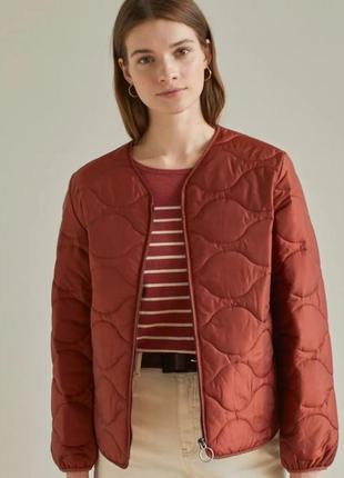 Куртка женская fabi демисезонная, стеганая, терракотовый цвет, размер l, xl2 фото