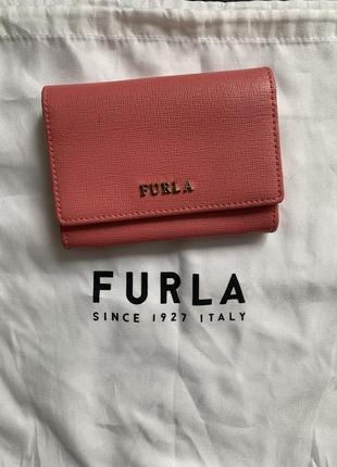 Furla ® оригінальний рожевий гаманець10 фото