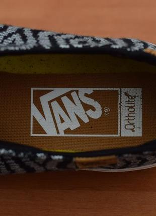 Чорні кеди, кросівки в білий принт vans, розмір 36.5. оригінал6 фото
