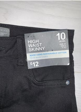 Черные джинсы скинны новые primark 10 38 s-m2 фото