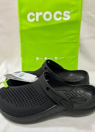 Крокс лайтрайд 360 клог повністю чорні crocs literide 360 clog black / black4 фото