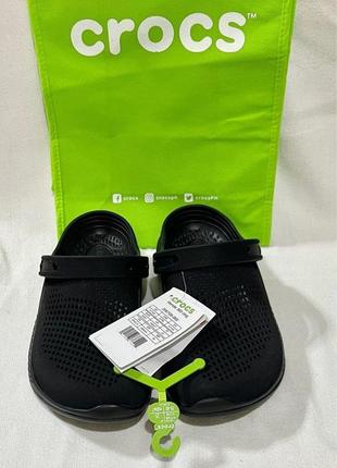 Крокс лайтрайд 360 клог повністю чорні crocs literide 360 clog black / black5 фото