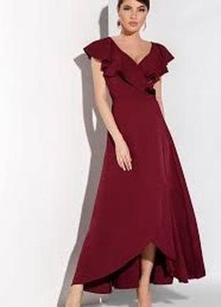 Вечернее платье цвета бордо2 фото