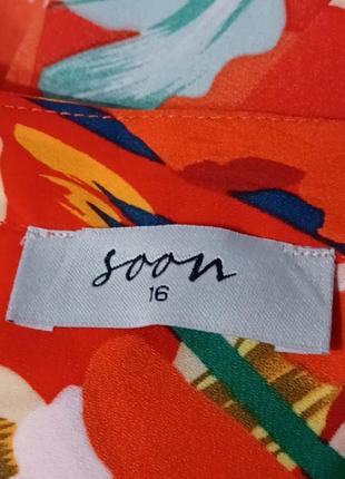 Яркая красивая блузка в цветах р.16 от soon matalan4 фото