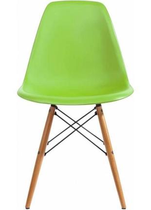 Крісло для кухні на ніжках bonro в-173 full kd зелене (2 шт)3 фото
