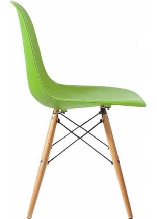 Крісло для кухні на ніжках bonro в-173 full kd зелене (2 шт)4 фото