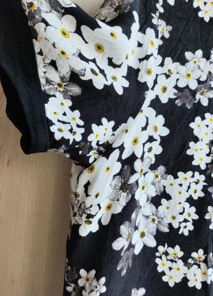Сорочка літня топ на гудзиках в квітах блуза летний топик на пуговках3 фото